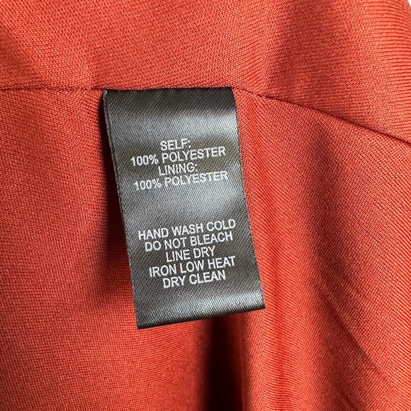 Lulus Marabel Rust Orange Satin Slit Backless Cami Midi Dress XS - Picture 13 of 15